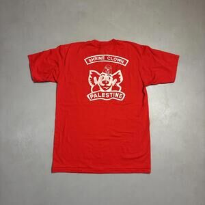 Vintage Shrine Clown Palestine Graphic Tee L Single Stitch